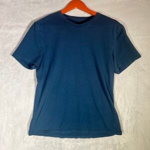 Everlane Uniform T-Shirt Womens Size M Blue Organic Cotton Crew Neck Comfy Basic